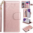 For Samsung Galaxy S20 Ultra Woman and Cat Embossed Horizontal Flip Leather Case, with Card Slots & Holder & Wallet & Photo Frame & Mirror & Lanyard(Rose Gold) - 1