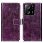 For Xiaomi 13T 5G / Redmi K60 Ultra 5G Retro Crazy Horse Texture Leather Phone Case(Purple) - 1