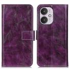For Xiaomi Redmi 13C Retro Crazy Horse Texture Leather Phone Case(Purple) - 1