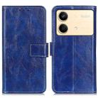 For Xiaomi Redmi Note 13R Pro Retro Crazy Horse Texture Leather Phone Case(Blue) - 1
