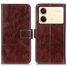 For Xiaomi Redmi Note 13R Pro Retro Crazy Horse Texture Leather Phone Case(Brown) - 1