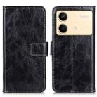 For Xiaomi Redmi Note 13R Pro Retro Crazy Horse Texture Leather Phone Case(Black) - 1