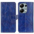 For Xiaomi Redmi Note 13 Pro 4G/Poco M6 Pro 4G Retro Crazy Horse Texture Leather Phone Case(Blue) - 1