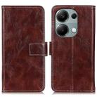 For Xiaomi Redmi Note 13 Pro 4G/Poco M6 Pro 4G Retro Crazy Horse Texture Leather Phone Case(Brown) - 1