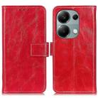 For Xiaomi Redmi Note 13 4G Retro Crazy Horse Texture Leather Phone Case(Red) - 1