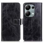 For Xiaomi Redmi Note 13 4G Retro Crazy Horse Texture Leather Phone Case(Black) - 1