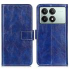 For Xiaomi Poco X6 Pro 5G/Redmi K70E Retro Crazy Horse Texture Leather Phone Case(Blue) - 1