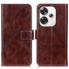 For Xiaomi Poco F6 / Redmi Turbo 3 Retro Crazy Horse Texture Leather Phone Case(Brown) - 1