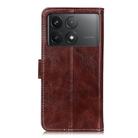 For Xiaomi Poco F6 Pro Retro Crazy Horse Texture Leather Phone Case(Brown) - 3