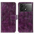 For Xiaomi Redmi K70 5G / K70 Pro 5G Retro Crazy Horse Texture Leather Phone Case(Purple) - 1