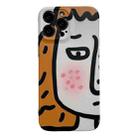 For iPhone 14 Pro Max Face Couple Pattern IMD Matte TPU Phone Case(Girl) - 1