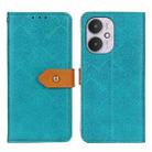 For Xiaomi Redmi 13C European Floral Embossed Leather Phone Case(Blue) - 1