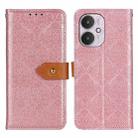 For Xiaomi Redmi 13C European Floral Embossed Leather Phone Case(Pink) - 1