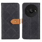 For Xiaomi Redmi A3 European Floral Embossed Leather Phone Case(Black) - 1