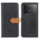 For Xiaomi Redmi K70 5G / K70 Pro 5G European Floral Embossed Leather Phone Case(Black) - 1