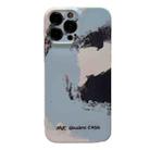 For iPhone 14 Pro Max Pattern IMD Matte TPU Phone Case(Ink) - 1