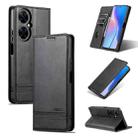 For Huawei Maimang 20 AZNS Magnetic Calf Texture Flip Leather Phone Case(Black) - 1