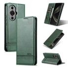 For Huawei Nova 11 AZNS Magnetic Calf Texture Flip Leather Phone Case(Dark Green) - 1