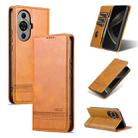 For Huawei Nova 11 AZNS Magnetic Calf Texture Flip Leather Phone Case(Light Brown) - 1