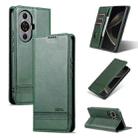 For Huawei Nova 11 Pro AZNS Magnetic Calf Texture Flip Leather Phone Case(Dark Green) - 1