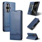 For Huawei Nova 11 Pro AZNS Magnetic Calf Texture Flip Leather Phone Case(Dark Blue) - 1