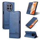 For Huawei Enjoy 60X AZNS Magnetic Calf Texture Flip Leather Phone Case(Dark Blue) - 1