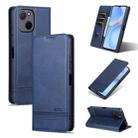 For Huawei Maimang A20 AZNS Magnetic Calf Texture Flip Leather Phone Case(Dark Blue) - 1
