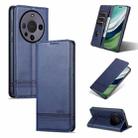 For Huawei Mate 60 AZNS Magnetic Calf Texture Flip Leather Phone Case(Dark Blue) - 1