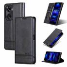 For Huawei nova 11 SE AZNS Magnetic Calf Texture Flip Leather Phone Case(Black) - 1