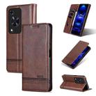 For Huawei Enjoy 70 AZNS Magnetic Calf Texture Flip Leather Phone Case(Dark Brown) - 1