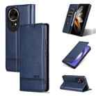 For Huawei nova 12 Pro AZNS Magnetic Calf Texture Flip Leather Phone Case(Dark Blue) - 1