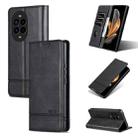 For Huawei nova 13 Pro AZNS Magnetic Calf Texture Flip Leather Phone Case(Black) - 1