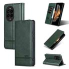 For Huawei nova 13 Pro AZNS Magnetic Calf Texture Flip Leather Phone Case(Dark Green) - 1