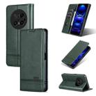 For Huawei Mate 70 Pro / 70 Pro+ AZNS Magnetic Calf Texture Flip Leather Phone Case(Dark Green) - 1