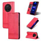 For Huawei Mate 70 AZNS Magnetic Calf Texture Flip Leather Phone Case(Red) - 1