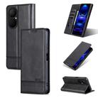 For Huawei Enjoy 80 AZNS Magnetic Calf Texture Flip Leather Phone Case(Black) - 1