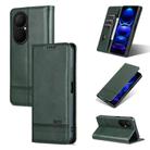 For Huawei Enjoy 80 AZNS Magnetic Calf Texture Flip Leather Phone Case(Dark Green) - 1