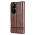 For Huawei Enjoy 80 AZNS Magnetic Calf Texture Flip Leather Phone Case(Dark Brown) - 3