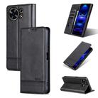 For Huawei Maimang 40 5G AZNS Magnetic Calf Texture Flip Leather Phone Case(Black) - 1