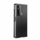 For Honor Magic Vs Electroplating Plain Leather Folding Phone Case(Black) - 1