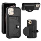 For iPhone 11 Pro Shockproof Leather Phone Case with Card Holder(Black) - 1