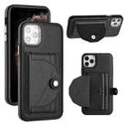 For iPhone 11 Pro Max Shockproof Leather Phone Case with Card Holder(Black) - 1