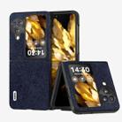 For OPPO Find N3 Flip ABEEL Retro Litchi Texture PU Phone Case(Blue) - 1
