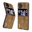 For vivo X Flip ABEEL Retro Litchi Texture PU Phone Case(Brown) - 1