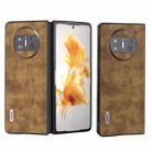 For Huawei Mate X3 ABEEL Retro Litchi Texture PU Phone Case(Brown) - 1