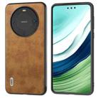 For Huawei Mate 60 Pro ABEEL Retro Litchi Texture PU Phone Case(Brown) - 1