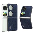 For Huawei P60 Pocket ABEEL Retro Litchi Texture PU Phone Case(Blue) - 1