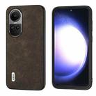 For OPPO Reno10 Pro Global ABEEL Dream Litchi Texture PU Phone Case(Khaki) - 1