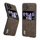 For vivo X Flip ABEEL Dream Litchi Texture PU Phone Case(Khaki) - 1