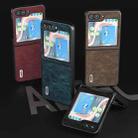 For Samsung Galaxy Z Flip5 ABEEL Dream Litchi Texture PU Phone Case(Blue) - 4
